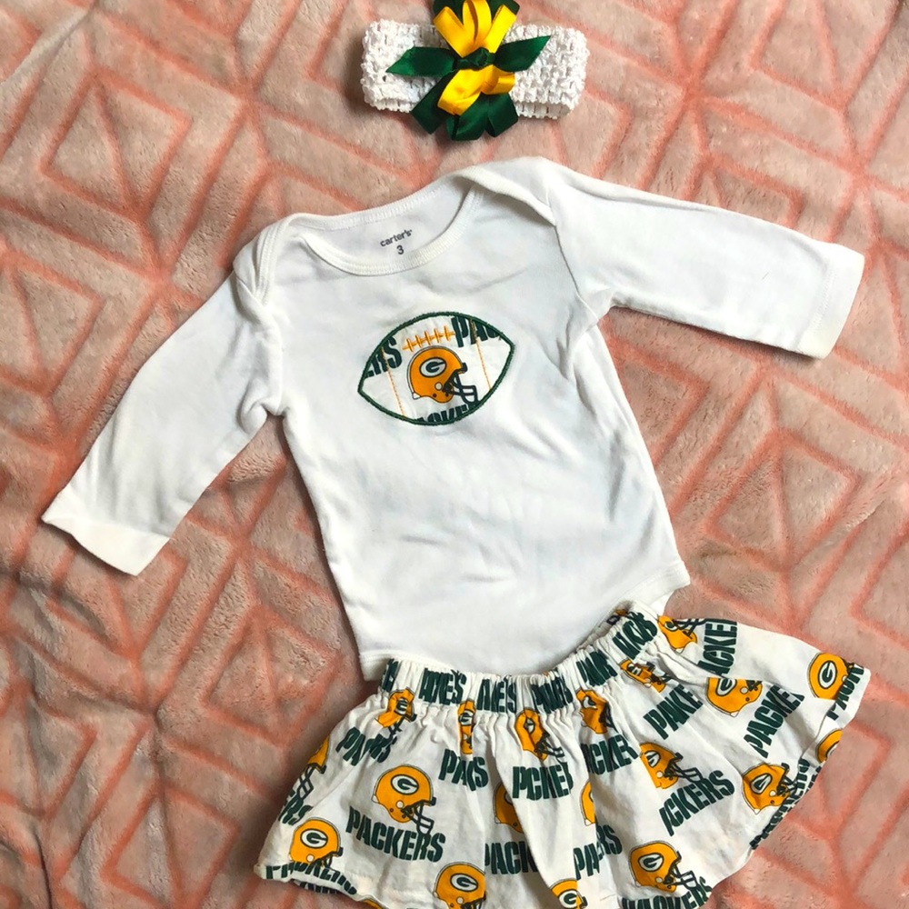 Carters Green Bay Packers Outfit 3M